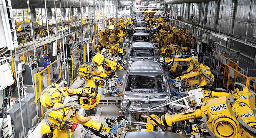 Engine Component Fastening in Vehicle Assembly